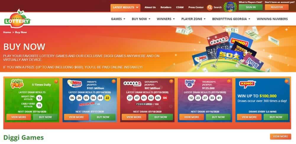 Georgia Online Lottery Sales
